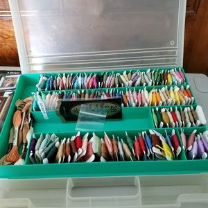 Needle work Tread, Book and canvas